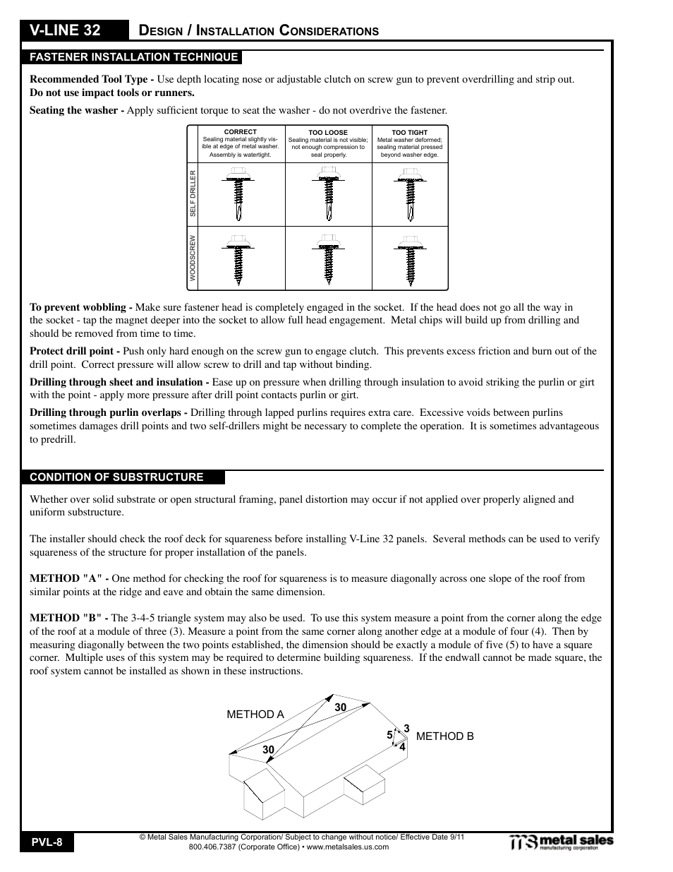 V-line 32 | Metal Sales V-Line 32 User Manual | Page 8 / 18