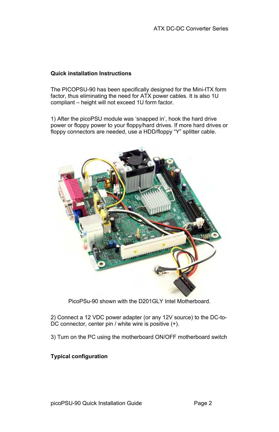 MitxPC picoPSU-90 User Manual | Page 2 / 4