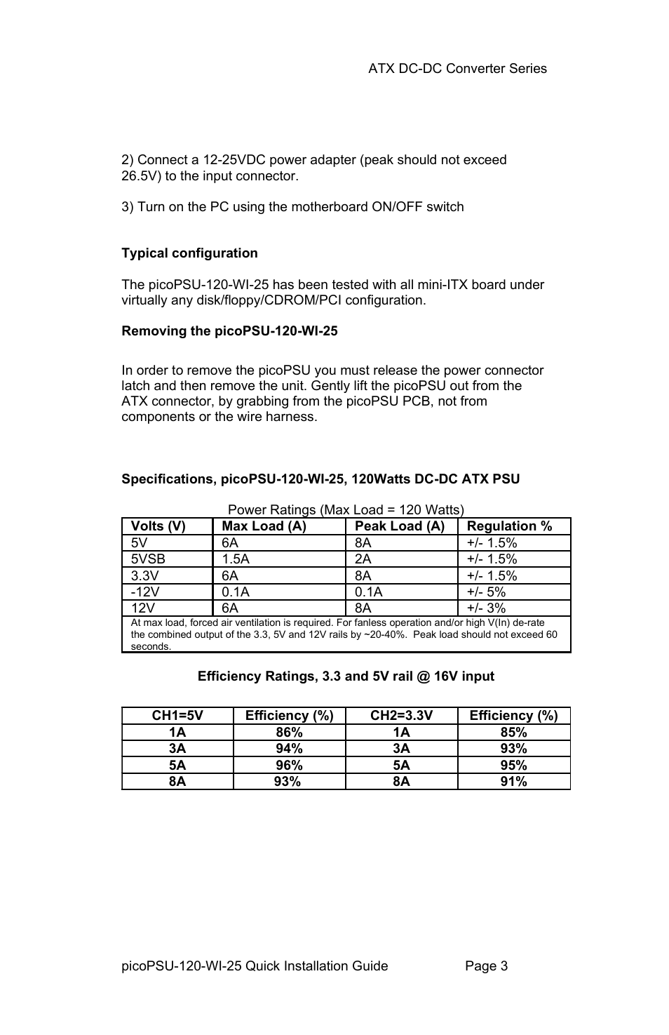 MitxPC picoPSU-120-WI-25 User Manual | Page 3 / 4