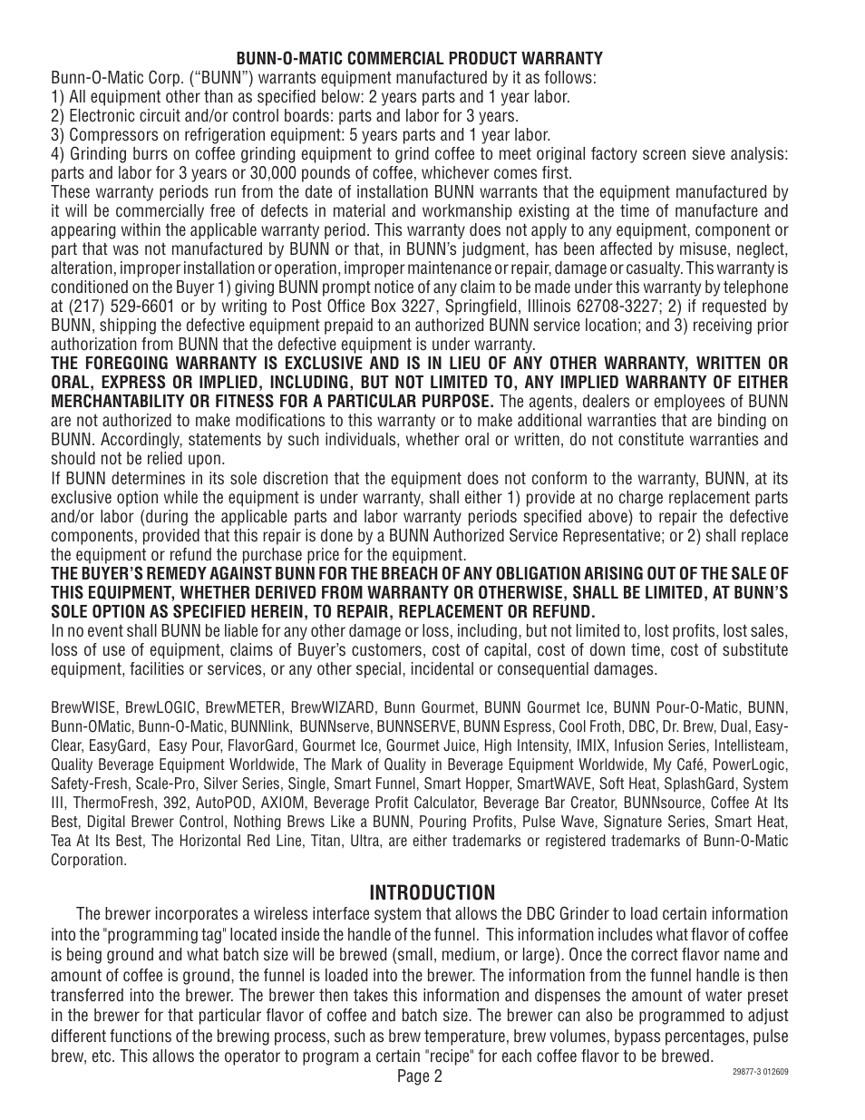 Bunn DUAL SH DBC DUAL068000 User Manual | Page 2 / 7