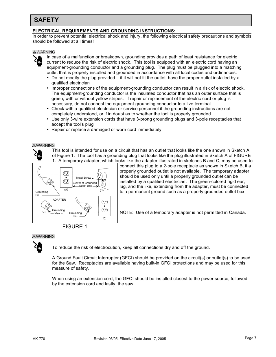 Safety, Figure 1 | MK Diamond MK-770 User Manual | Page 7 / 41