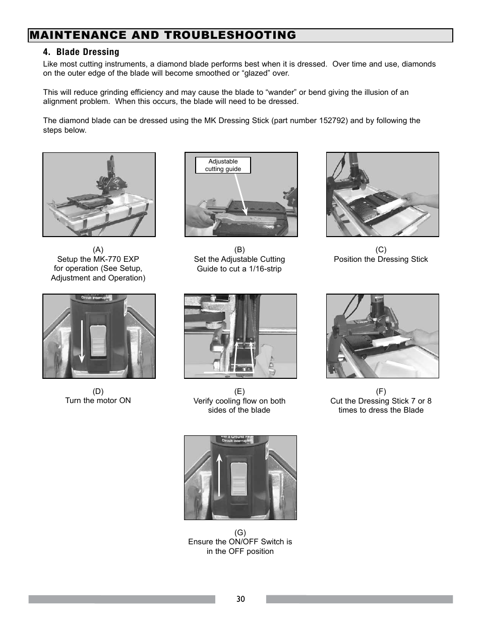 Maintenance and troubleshooting | MK Diamond MK-770 EXP User Manual | Page 30 / 46