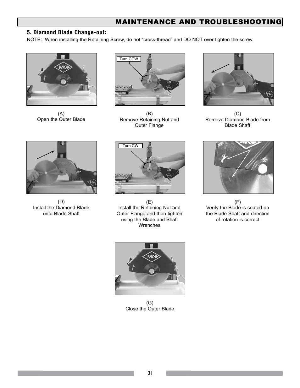 Maintenance and troubleshooting | MK Diamond MK-770 EXP User Manual | Page 31 / 46