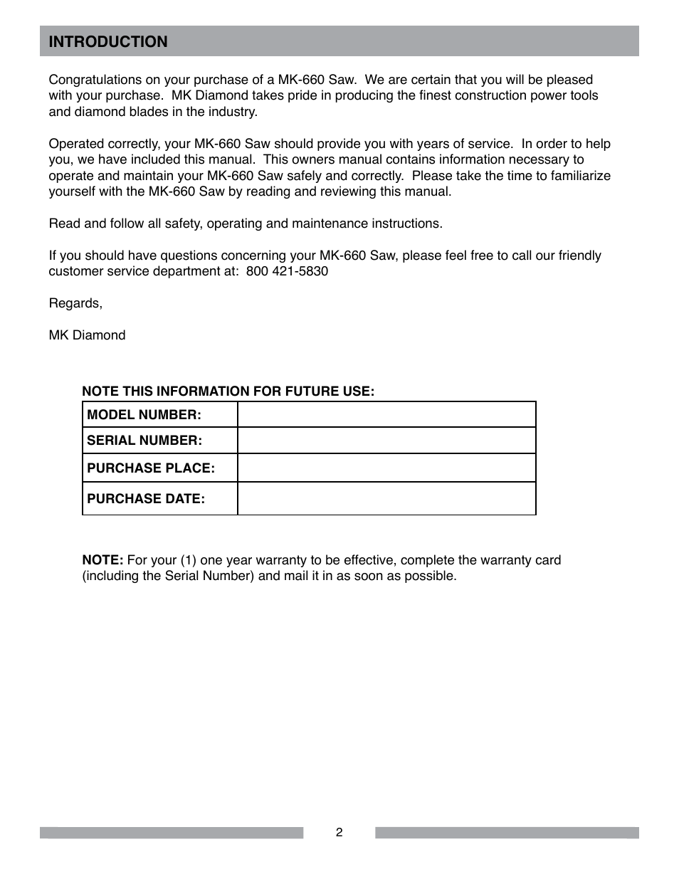 MK Diamond MK-660 User Manual | Page 2 / 44