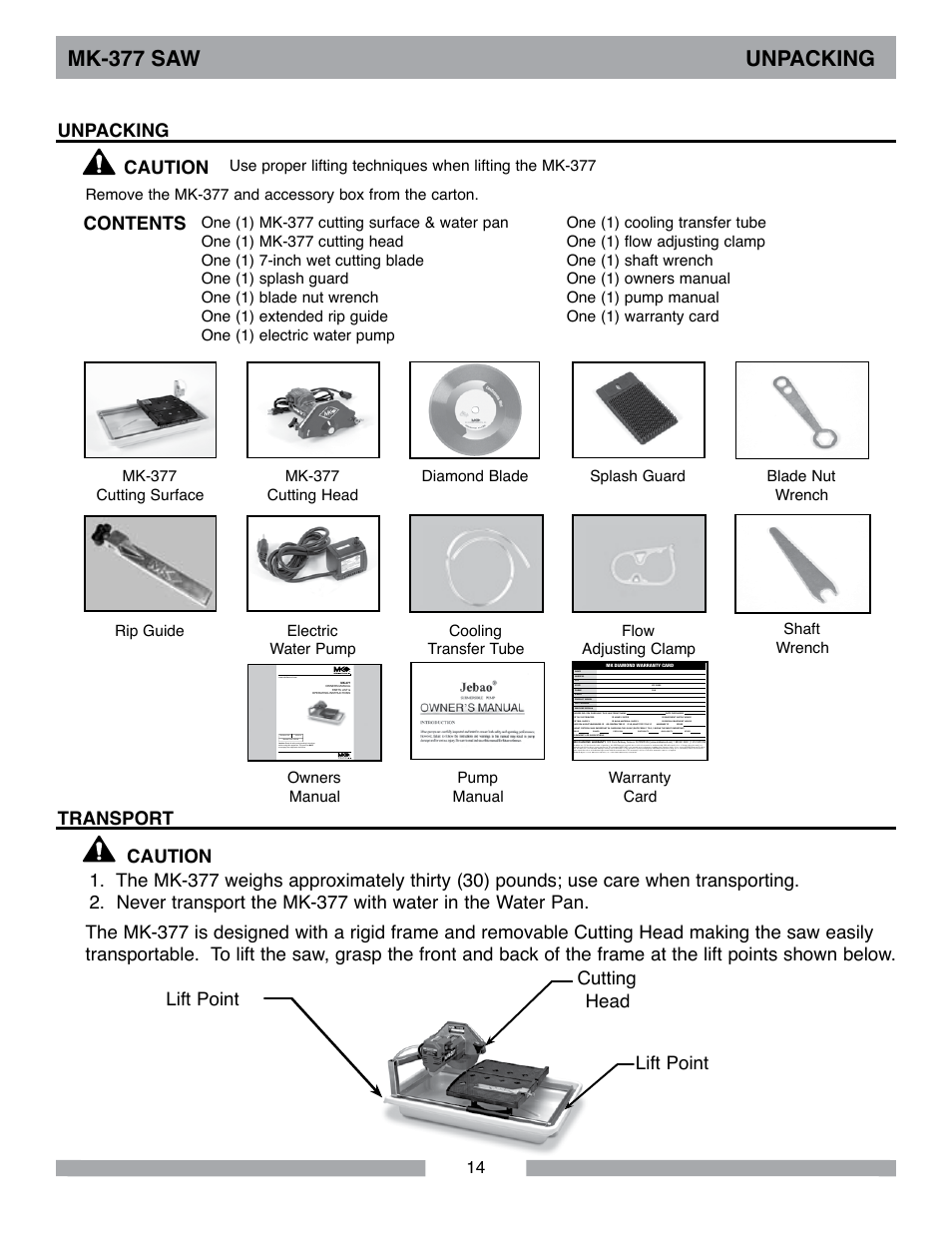 MK Diamond MK-377 User Manual | Page 14 / 36