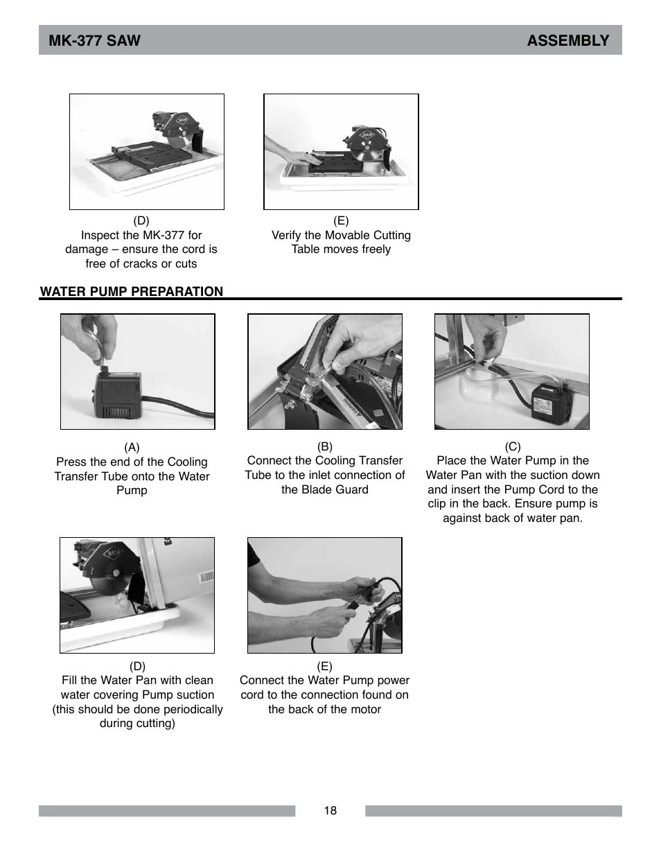 Mk-377 saw assembly | MK Diamond MK-377 User Manual | Page 18 / 36