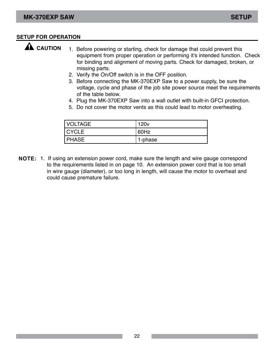 MK Diamond MK-370 EXP User Manual | Page 22 / 52