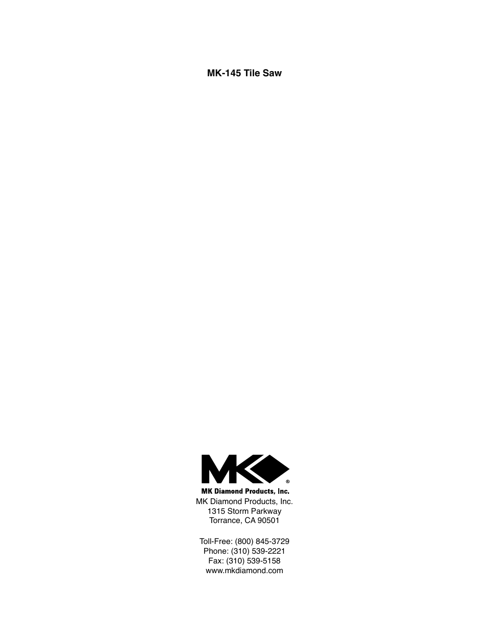 MK Diamond MK-145 User Manual | Page 32 / 32