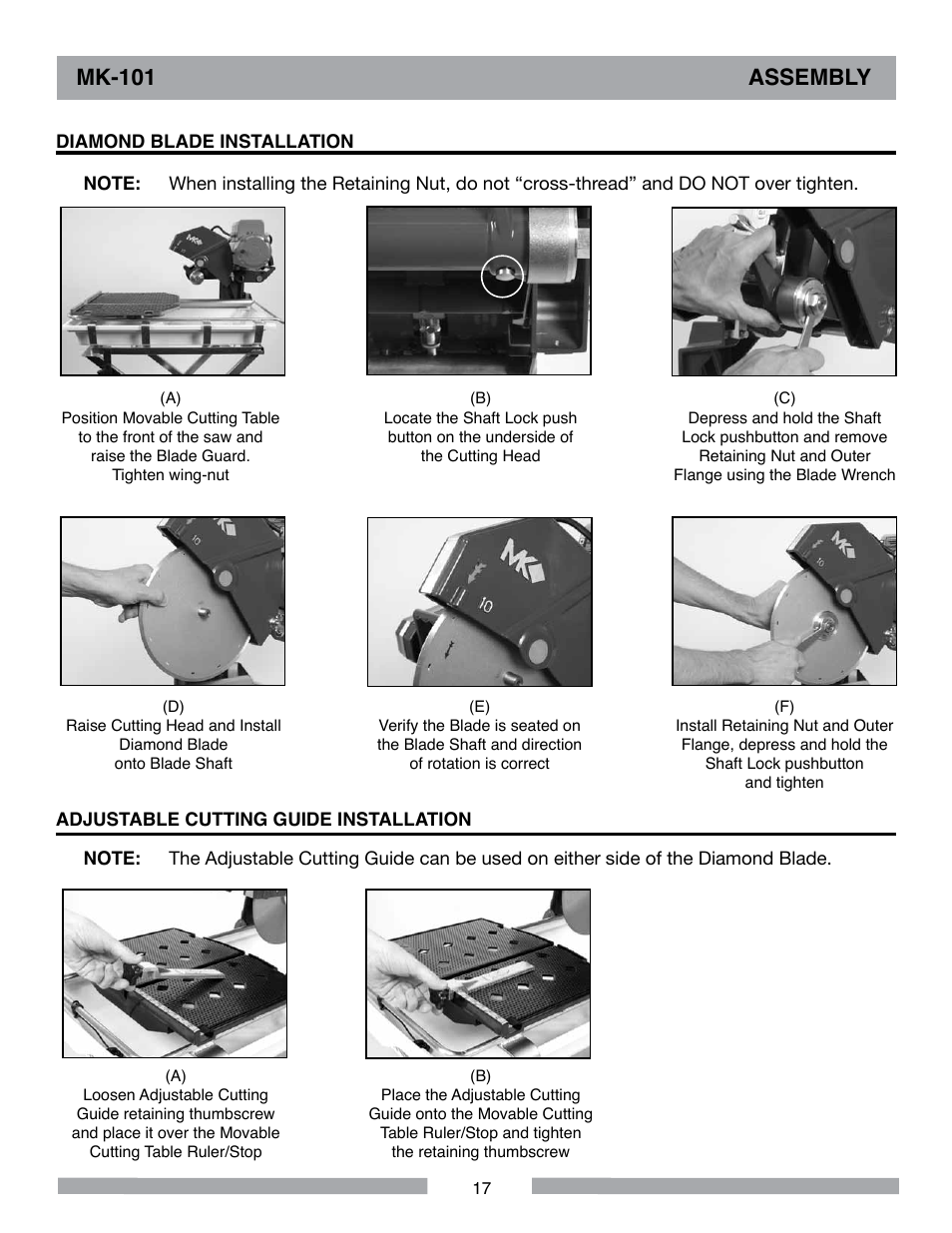 Mk-101 assembly | MK Diamond MK-101 User Manual | Page 17 / 52