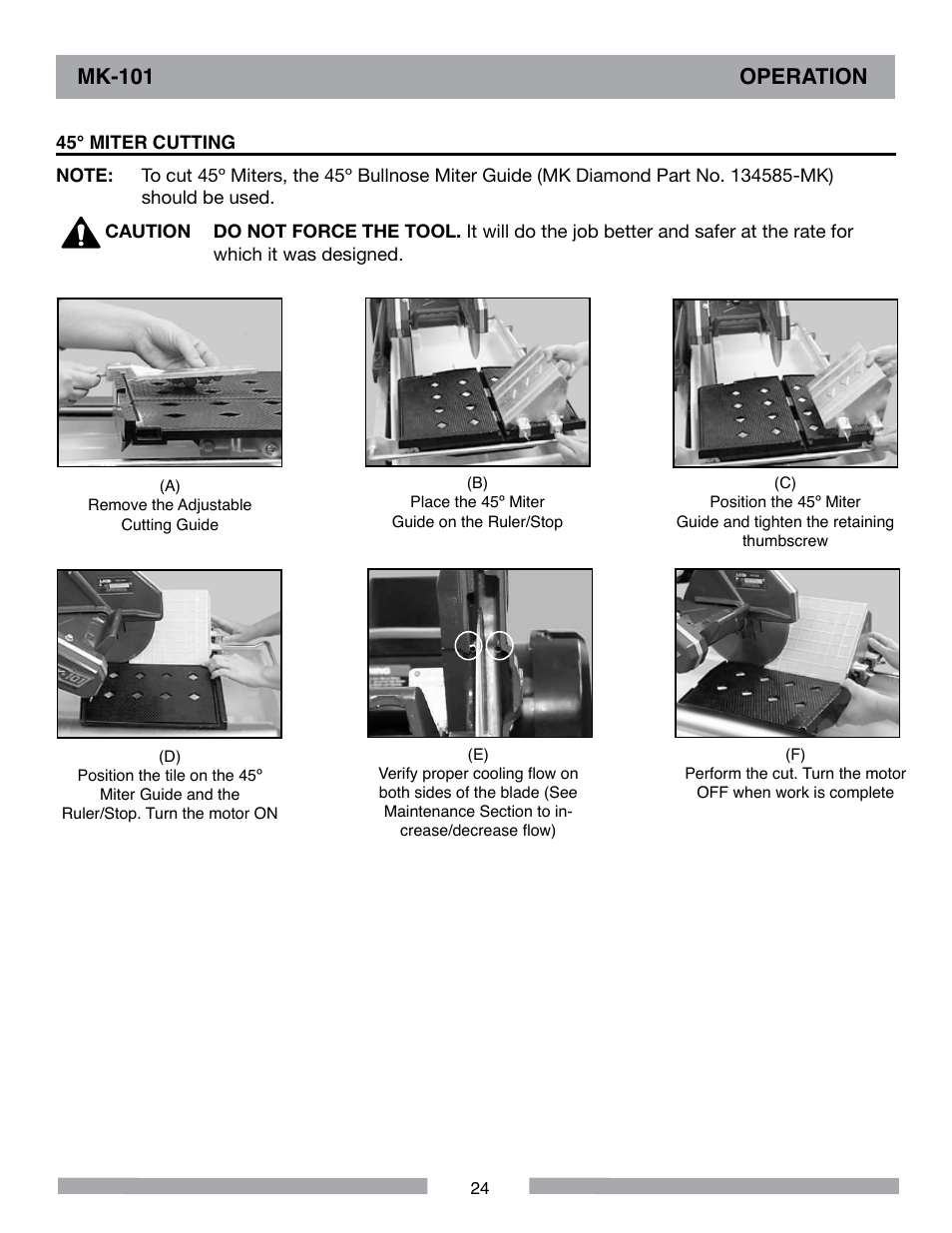Mk-101 operation | MK Diamond MK-101 User Manual | Page 24 / 52
