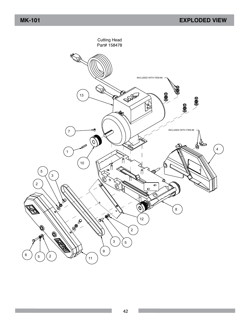 Mk-101 exploded view | MK Diamond MK-101 User Manual | Page 42 / 52
