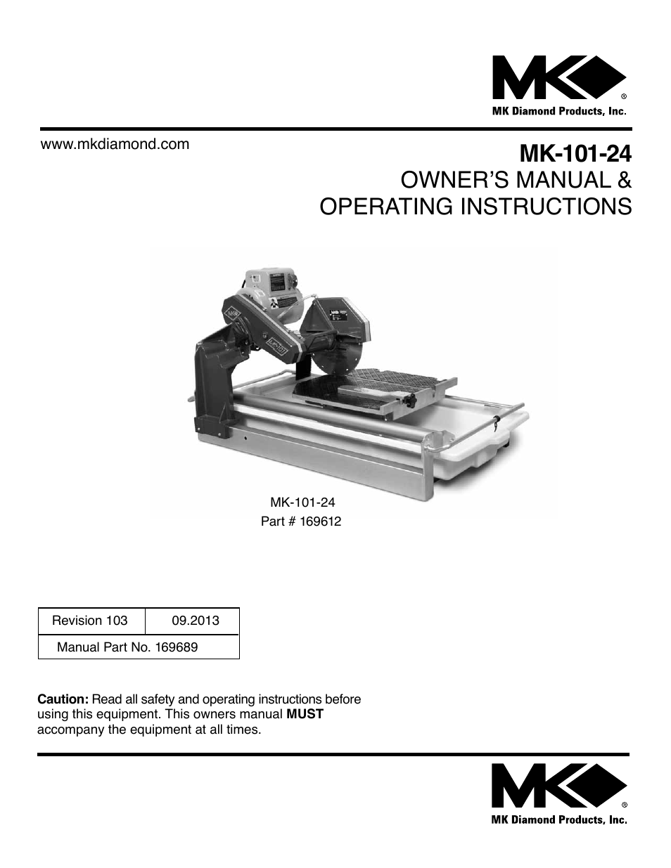 MK Diamond MK-101-24 User Manual | 52 pages