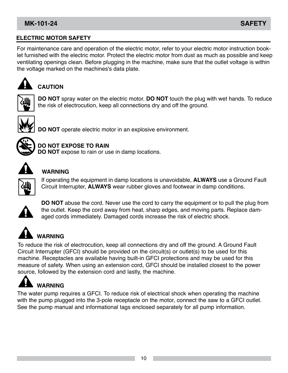 MK Diamond MK-101-24 User Manual | Page 10 / 52