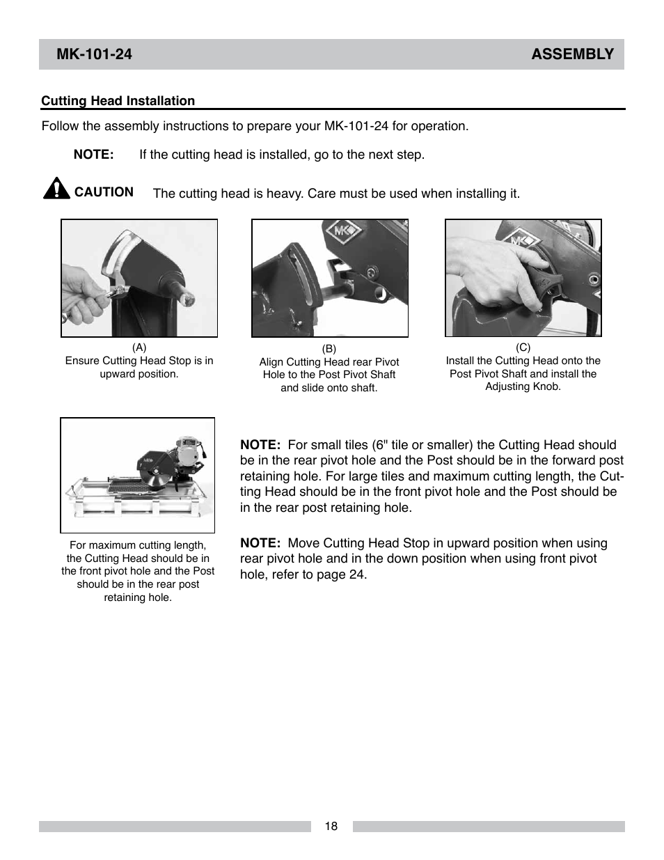 MK Diamond MK-101-24 User Manual | Page 18 / 52