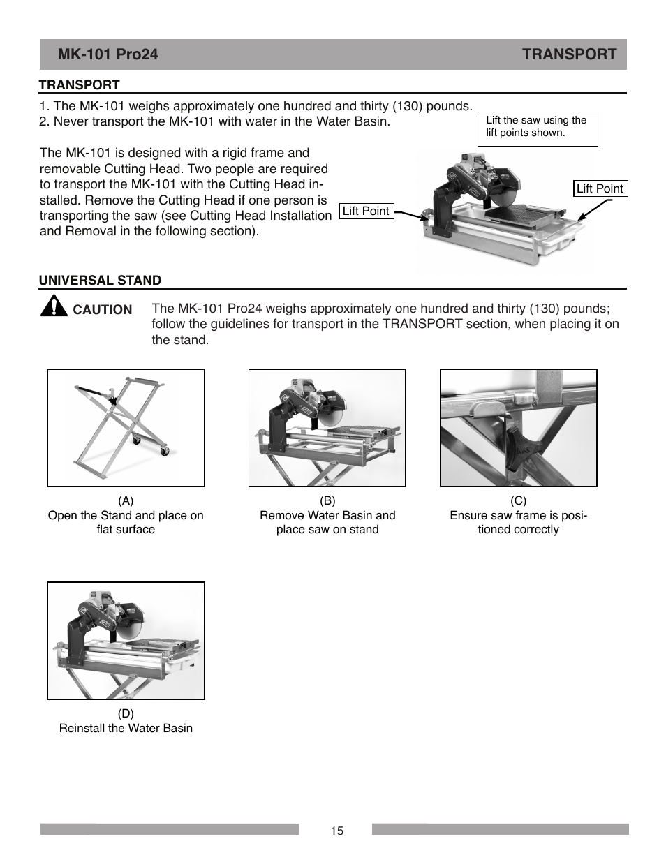 MK Diamond MK-101 Pro24 User Manual | Page 15 / 56