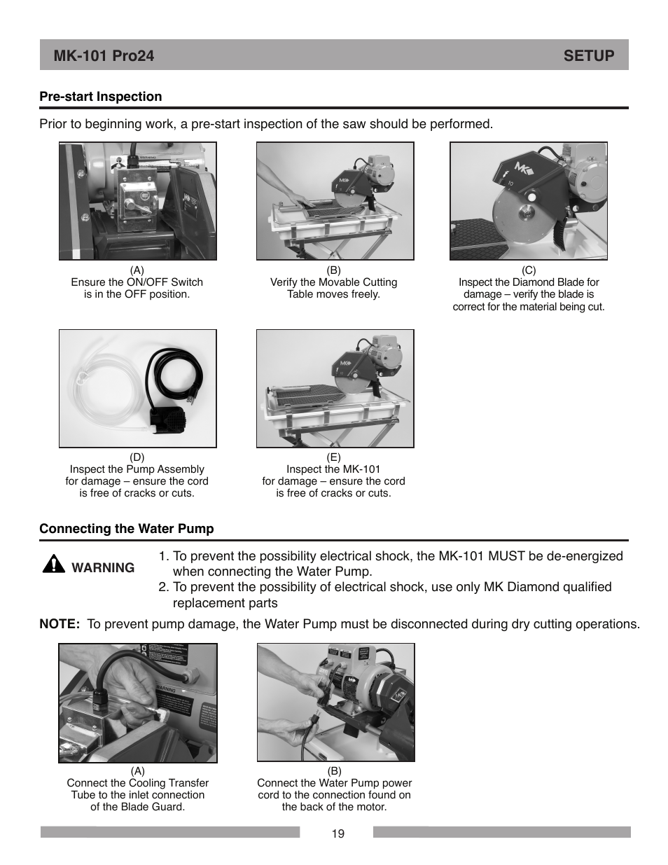 MK Diamond MK-101 Pro24 User Manual | Page 19 / 56