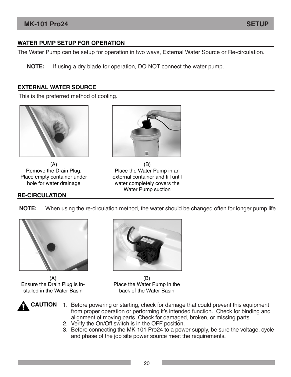 MK Diamond MK-101 Pro24 User Manual | Page 20 / 56