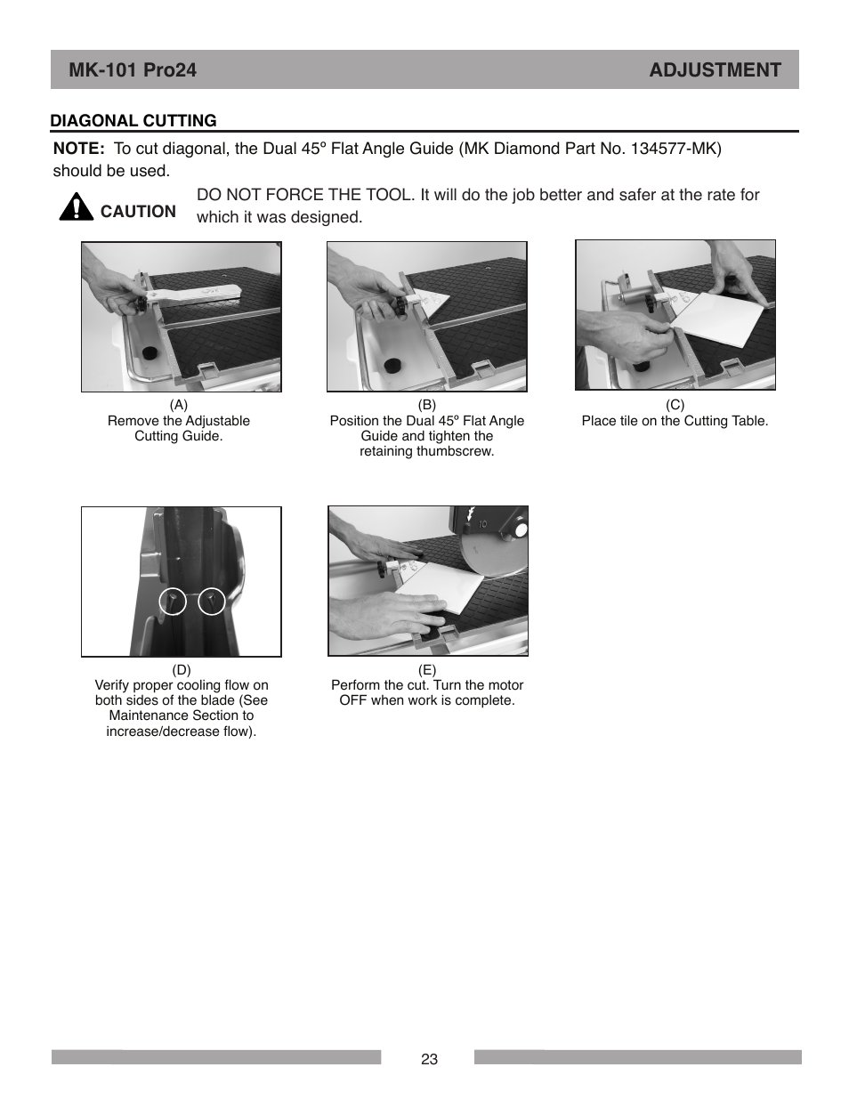 MK Diamond MK-101 Pro24 User Manual | Page 23 / 56