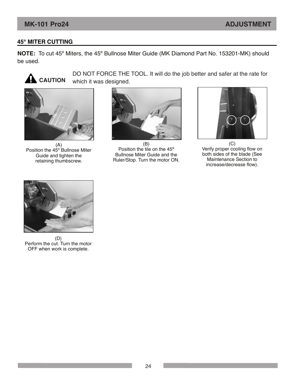 MK Diamond MK-101 Pro24 User Manual | Page 24 / 56