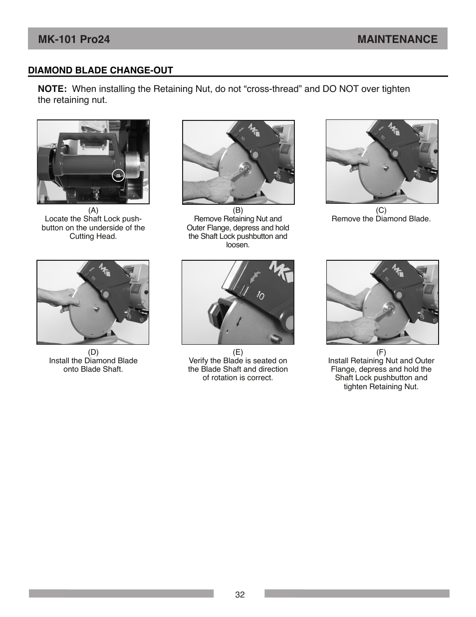 MK Diamond MK-101 Pro24 User Manual | Page 32 / 56