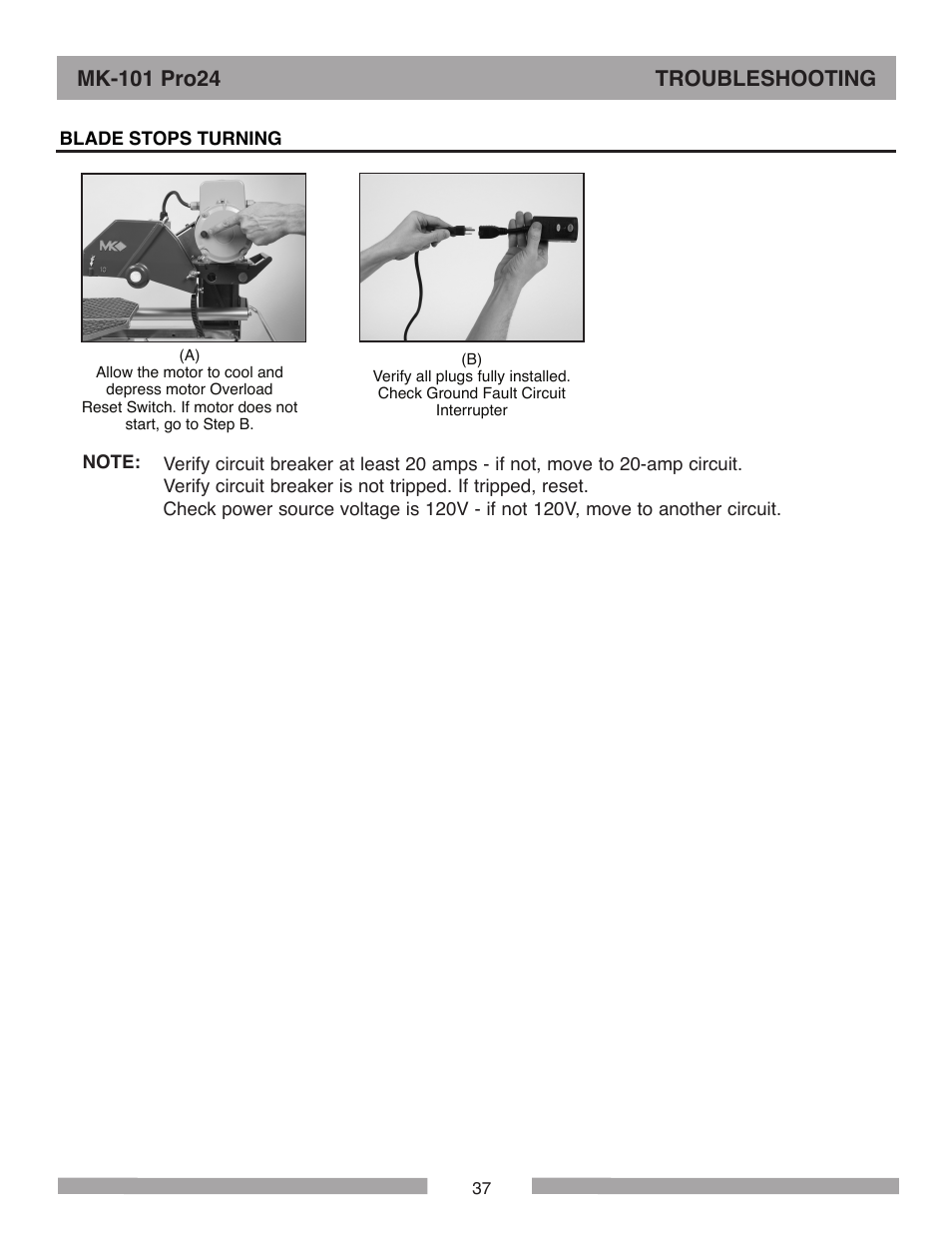 MK Diamond MK-101 Pro24 User Manual | Page 37 / 56