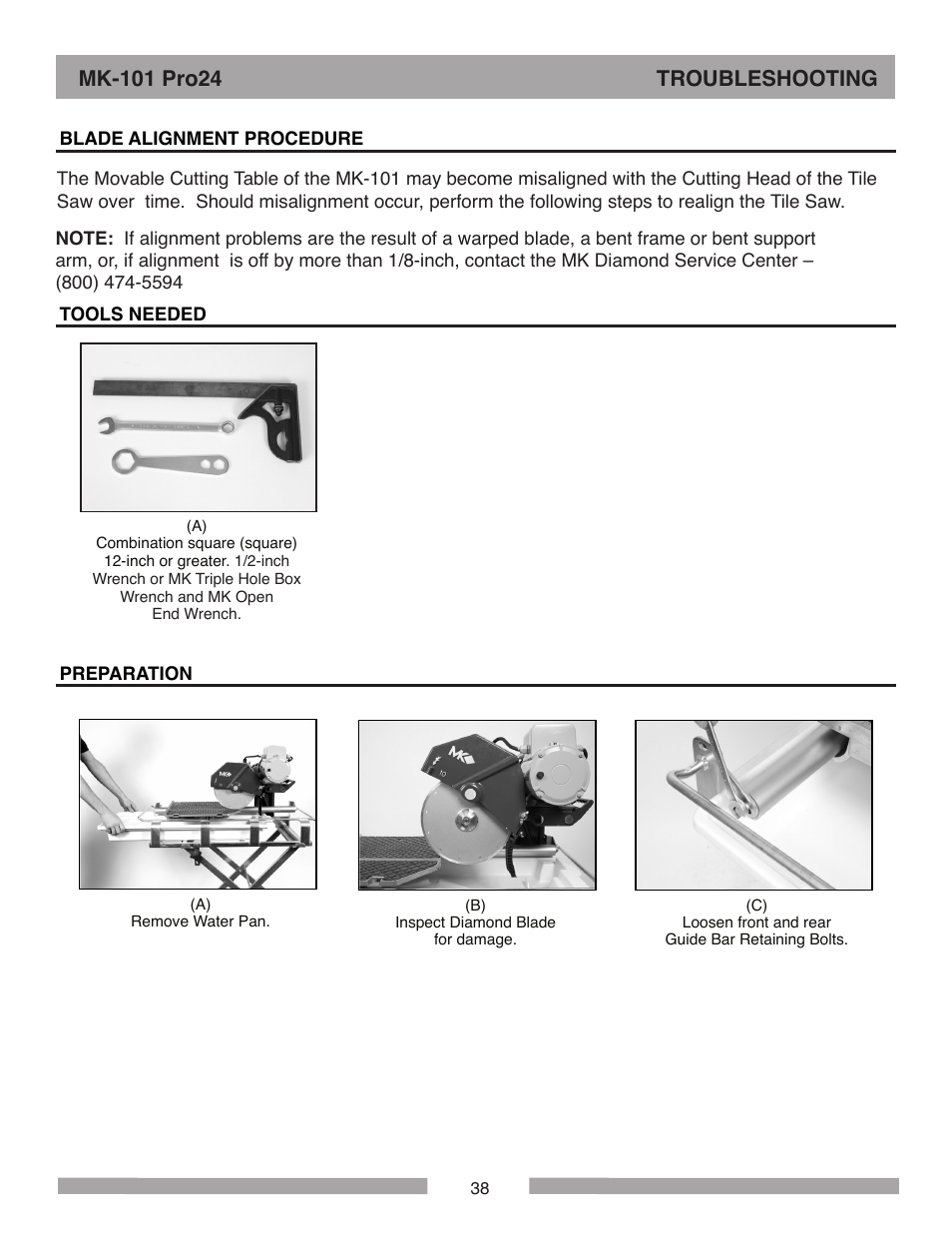 MK Diamond MK-101 Pro24 User Manual | Page 38 / 56