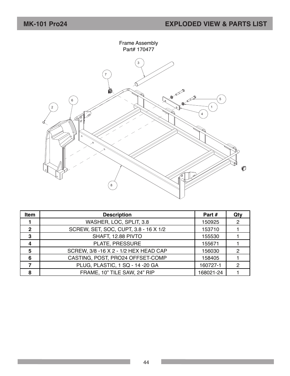 MK Diamond MK-101 Pro24 User Manual | Page 44 / 56