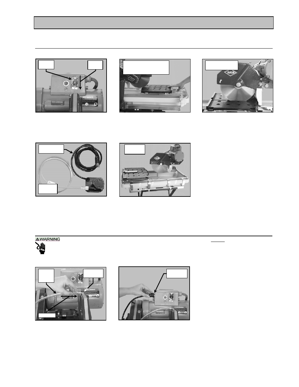 Setup, adjustment and operation, Setup, Pre-start inspection | Connecting the water pump | MK Diamond MK-101 Tracker User Manual | Page 15 / 45