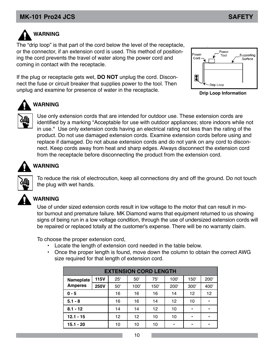 MK Diamond MK-101Pro24 JCS User Manual | Page 10 / 60