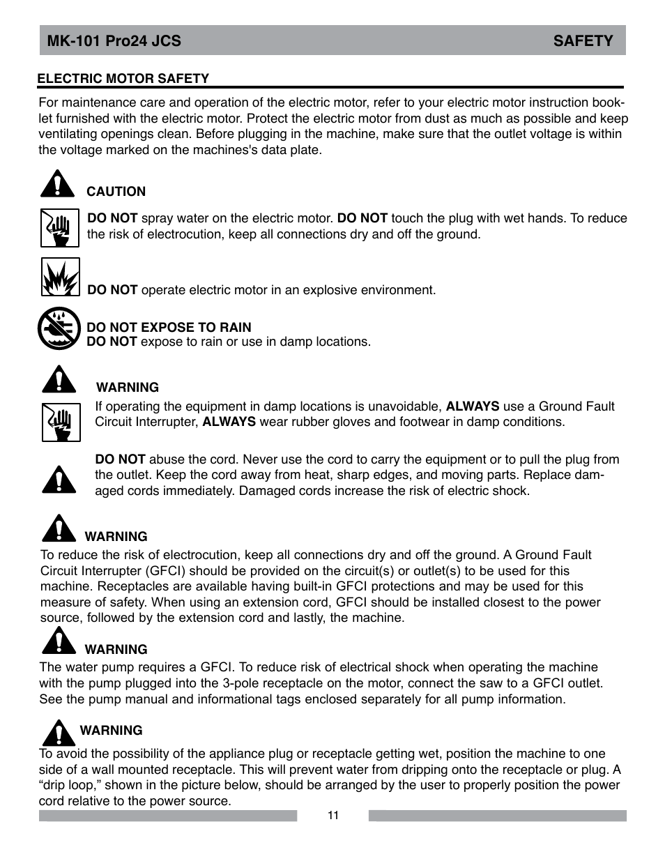 MK Diamond MK-101Pro24 JCS User Manual | Page 11 / 60