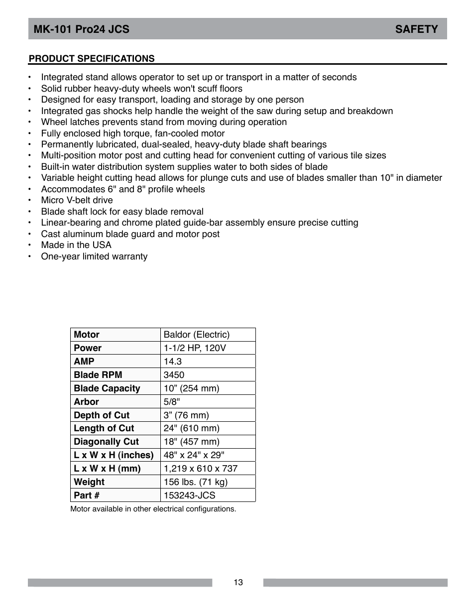 MK Diamond MK-101Pro24 JCS User Manual | Page 13 / 60