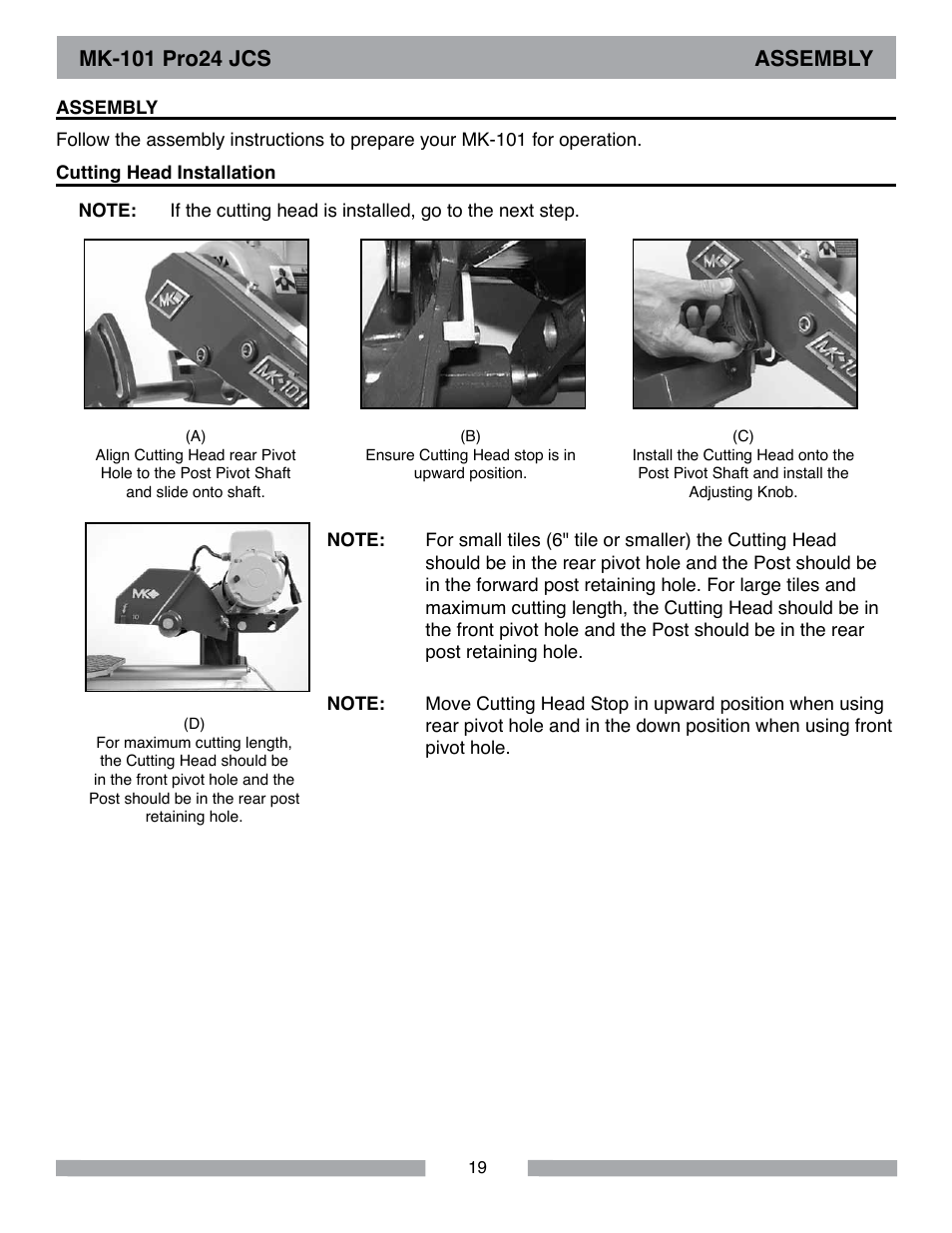 MK Diamond MK-101Pro24 JCS User Manual | Page 19 / 60