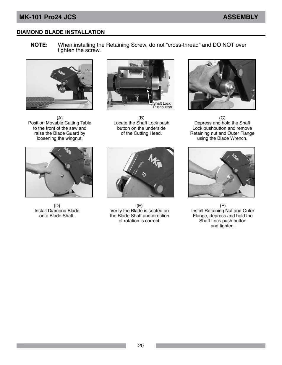 MK Diamond MK-101Pro24 JCS User Manual | Page 20 / 60
