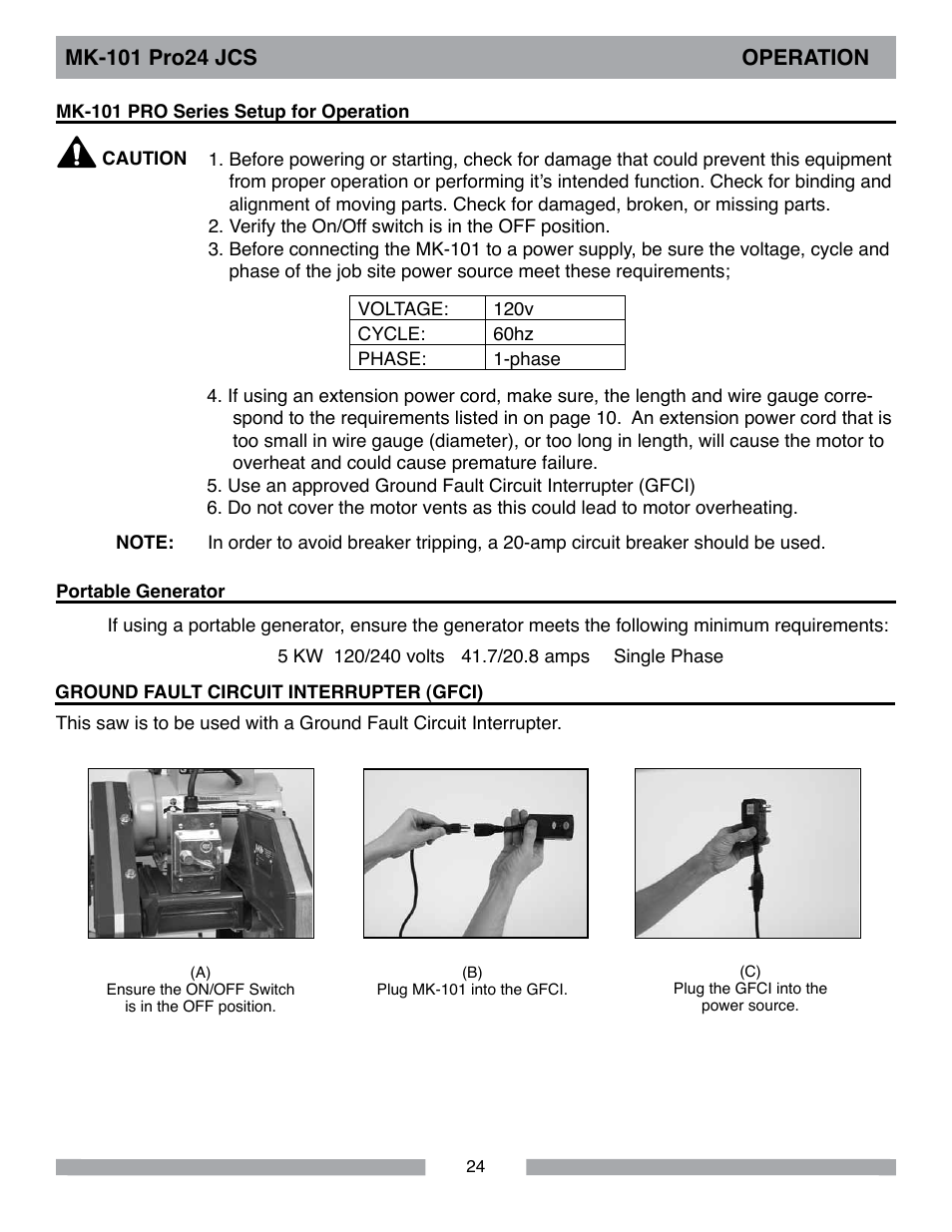 MK Diamond MK-101Pro24 JCS User Manual | Page 24 / 60