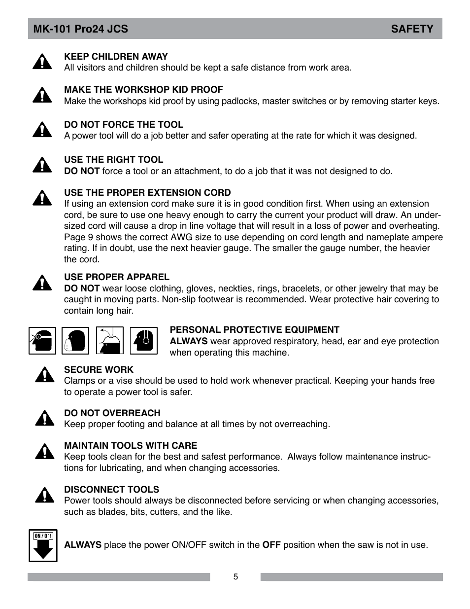 MK Diamond MK-101Pro24 JCS User Manual | Page 5 / 60