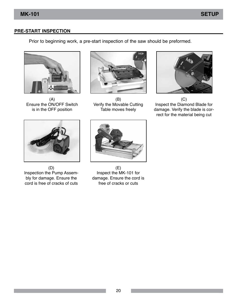 MK Diamond MK-101 Lowes User Manual | Page 20 / 56