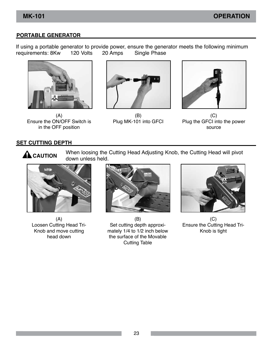 MK Diamond MK-101 Lowes User Manual | Page 23 / 56