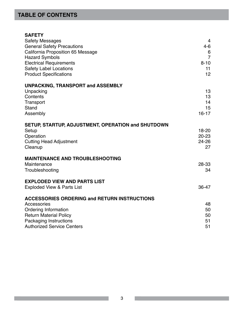 MK Diamond MK-101 Lowes User Manual | Page 3 / 56