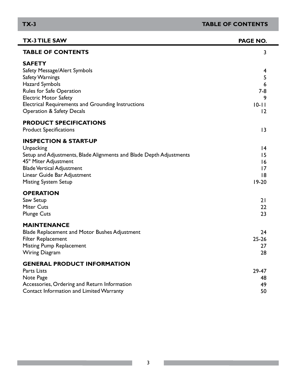 MK Diamond TX-3 User Manual | Page 3 / 52