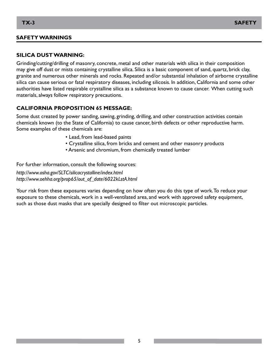 MK Diamond TX-3 User Manual | Page 5 / 52