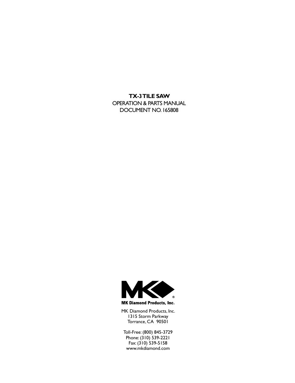 MK Diamond TX-3 User Manual | Page 52 / 52