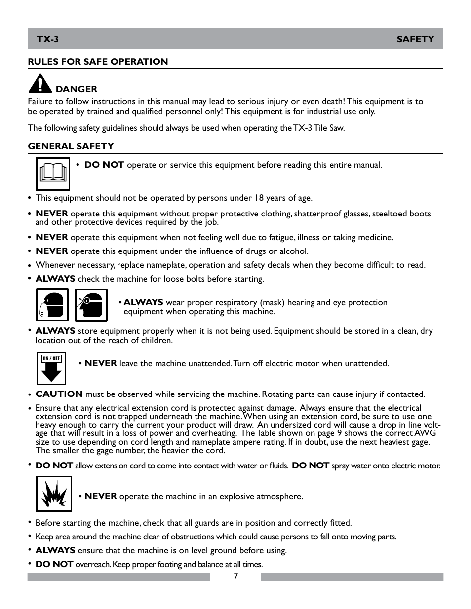 MK Diamond TX-3 User Manual | Page 7 / 52