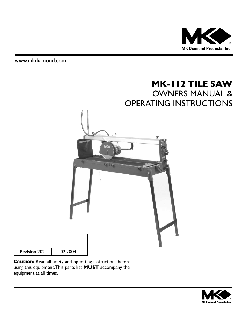 MK Diamond MK-112 User Manual | 28 pages