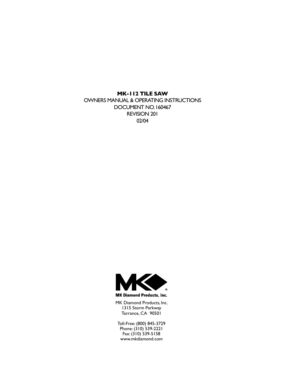 MK Diamond MK-112 User Manual | Page 28 / 28