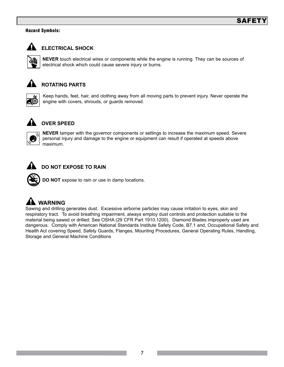 Safety | MK Diamond MK-112 User Manual | Page 7 / 28