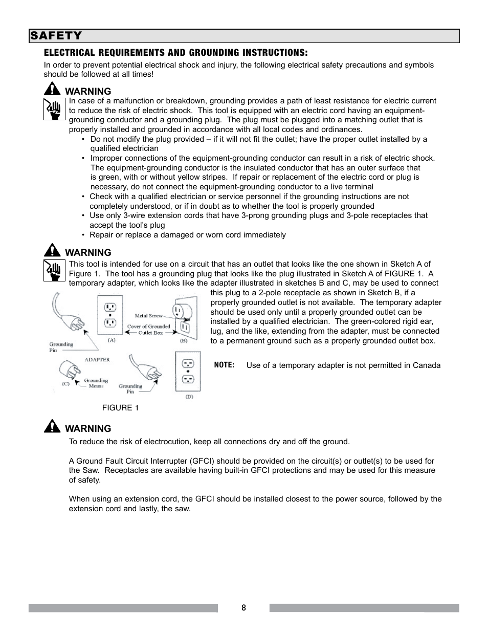 Safety | MK Diamond MK-112 User Manual | Page 8 / 28