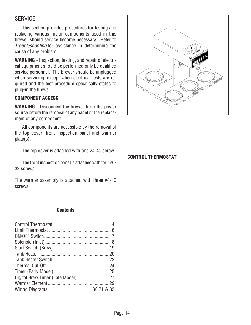 Bunn CRT5 CRTF5 User Manual | Page 14 / 32