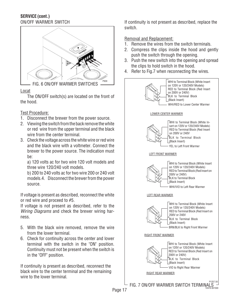 Wiring diagrams | Bunn CRT5 CRTF5 User Manual | Page 17 / 32