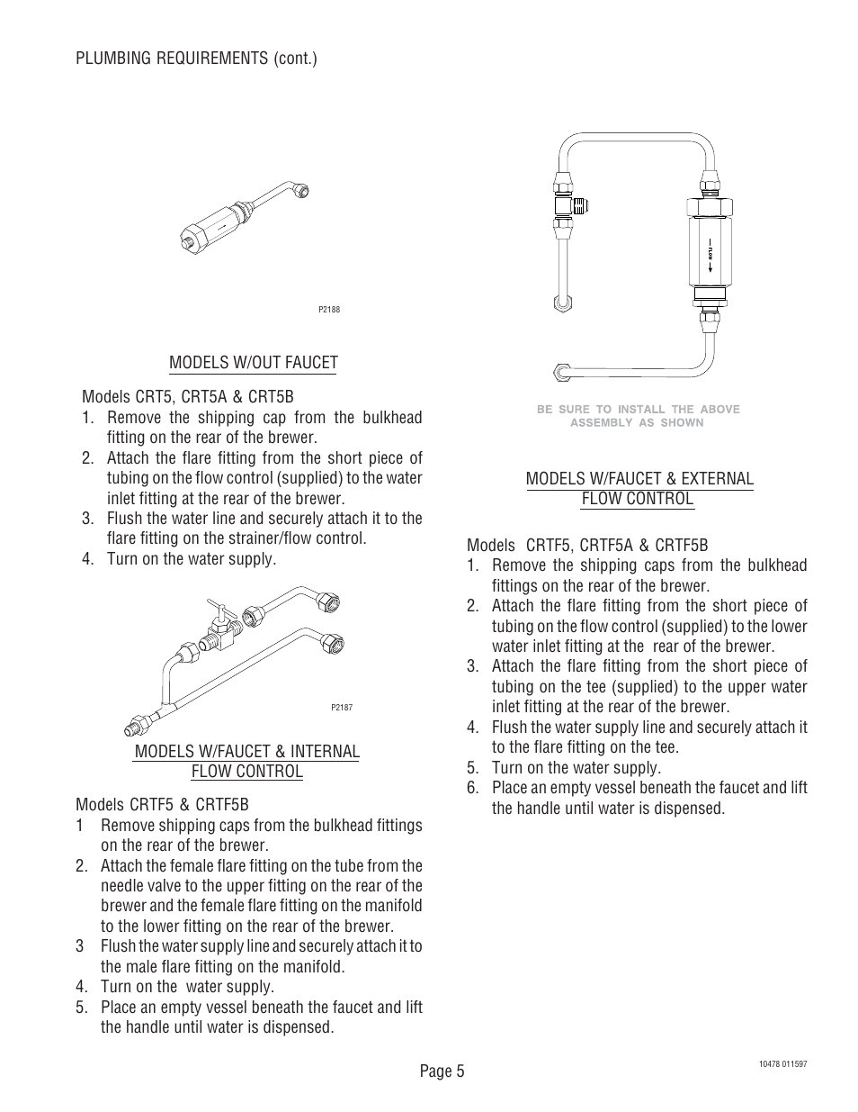 Bunn CRT5 CRTF5 User Manual | Page 5 / 32