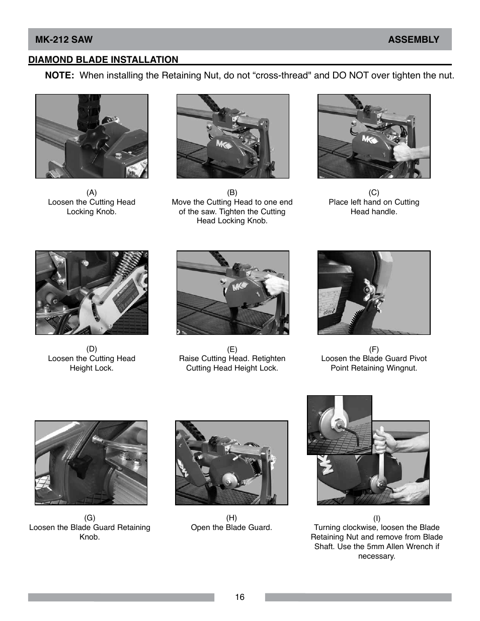 MK Diamond MK-212 User Manual | Page 16 / 52